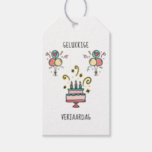 Gelukkkkchen Verjaardag   Happy Birthday Gift Tags