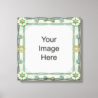 Gem and Bead Template Wrapped Canvas Print