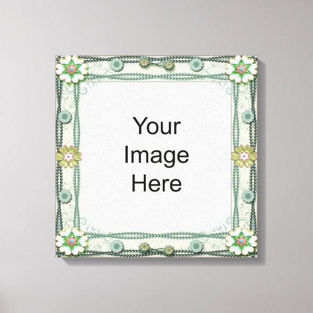 Gem and Bead Template Wrapped Canvas Print (Front)
