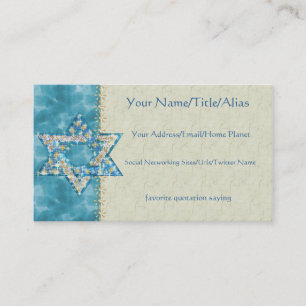 Gem decorated Star of David Business Card