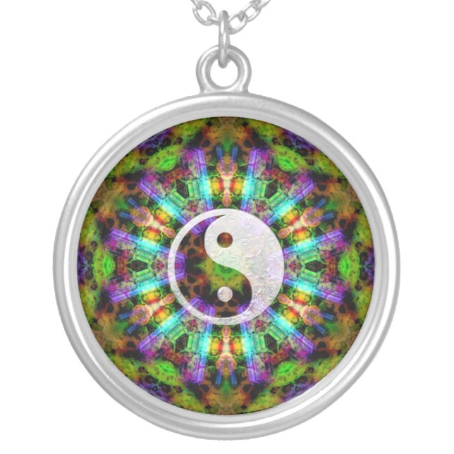 Gem Mandala YinYang Necklace (Front)