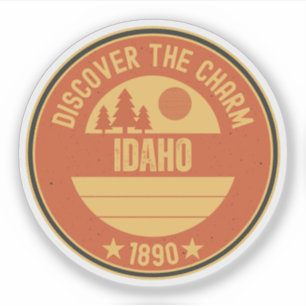 Gem State Idaho - Scenic Landscape Gift Sticker
