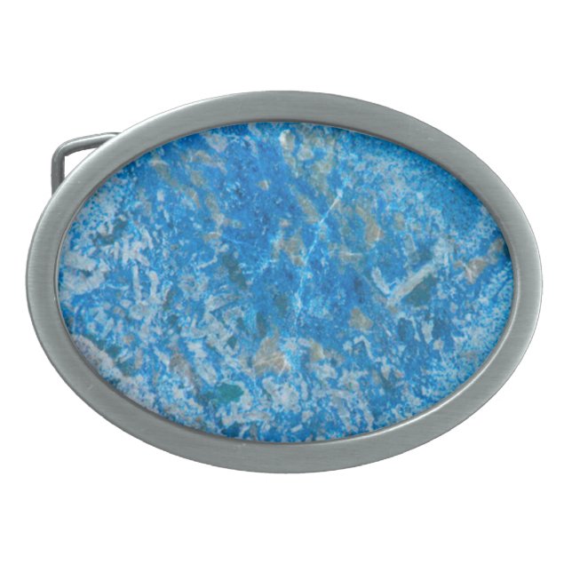 Gem Stone Pattern, Blue Granite Belt Buckle (Front)