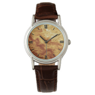 Gem Stone Pattern, Golden Tiger Eye Women's Watch