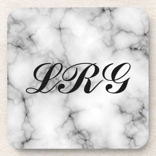 Gem Stone Pattern, Gray / Grey Marble Beverage Coa Coaster (Front)