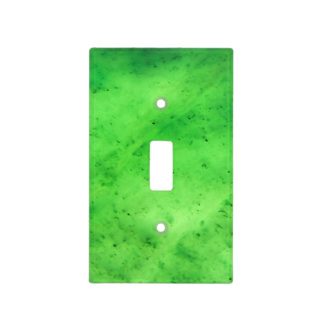 Gem Stone Pattern, Lime Green Jade Light Switch Cover (Front)