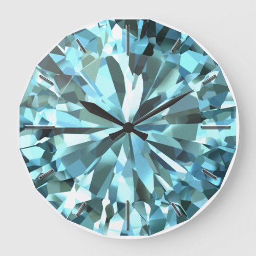 Gem Stones 1_9 Color Options Wall Clocks