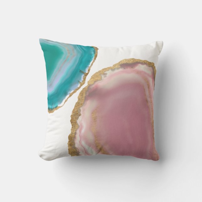 Gem Stones I Throw Pillow (Front)
