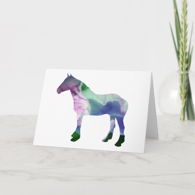 Gem Tone Horse Blank Note Card (Front)