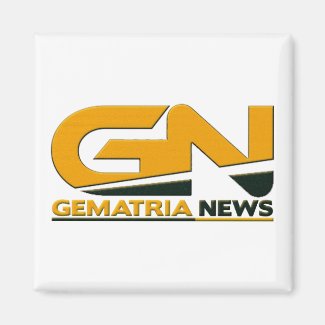Gematria News 2 Inch Logo Square Magnet