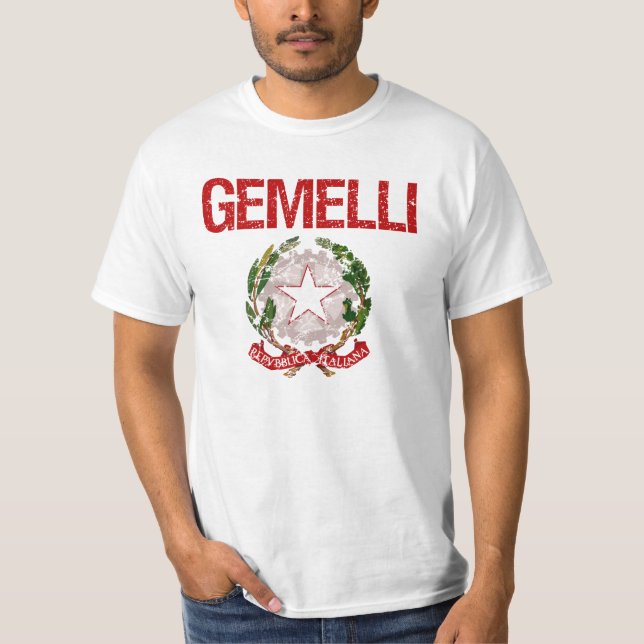 Gemelli Italian Surname T-Shirt (Front)