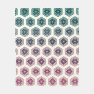 Gemetric floral Pattern Design - Pastell Pop Art Fleece Blanket