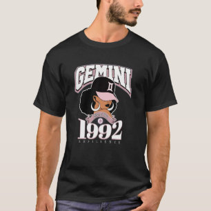 Gemini 1992 Afro Queen Zodiac Birthday Gifts T-Shirt