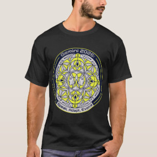 Gemini 2026 Twin Zodiac Mandala   Speak, Adapt, Ev T-Shirt