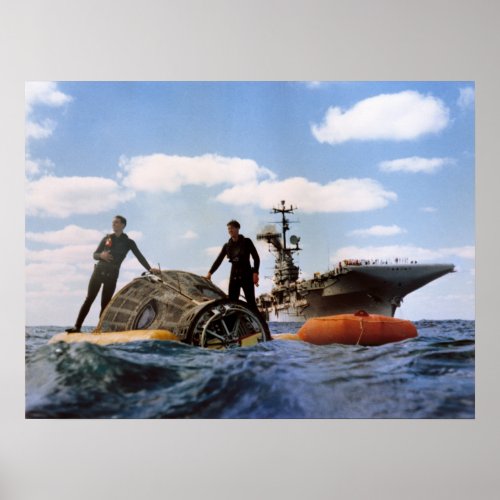 Gemini 6A Splashdown  Recovery Poster