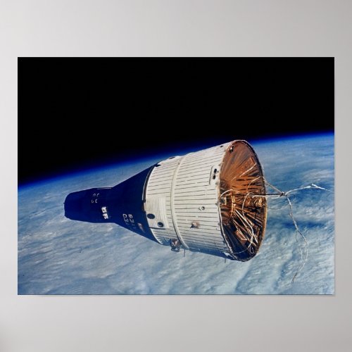Gemini 7 spacecraft as viewed from Gemini 6A Poster
