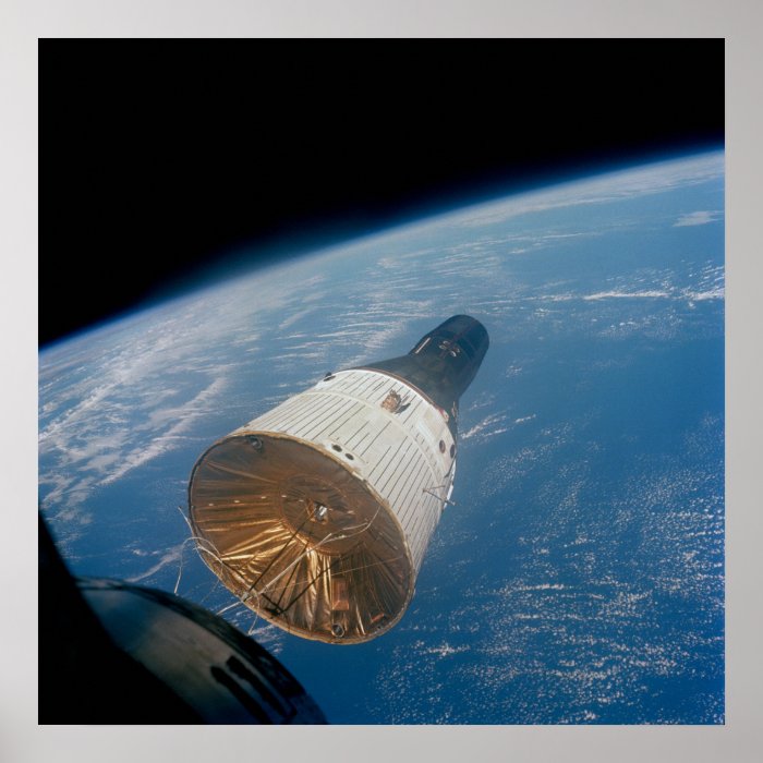 Gemini 7 spacecraft as viewed Gemini 6A Poster