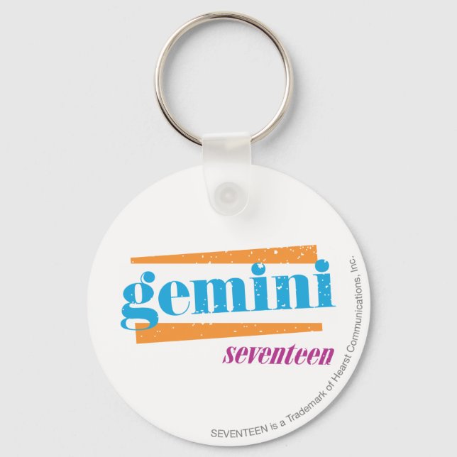 Gemini Aqua Keychain (Front)