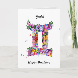 Gemini Astrology Birthday Card