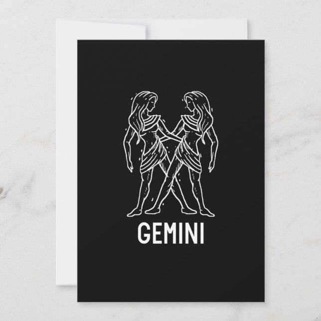 Gemini Astrology Birthday Gift Zodiac Signs Invitation (Front)