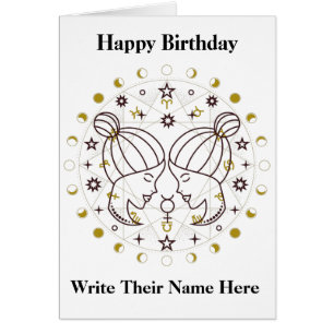 Gemini Astrology Sign Birthday Card May 21-June 20