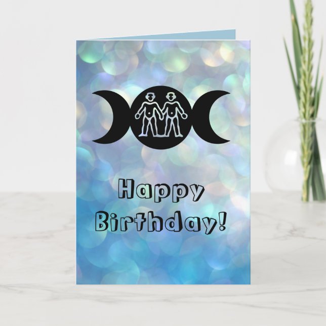 Gemini astrology sun sign zodiac birthday card (Front)