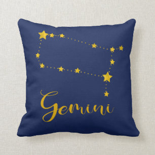 Gemini Astrology with Constellation of Stars Throw Pillow