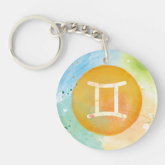 Gemini Astrology Zodiac Keychain – Playful Spirit