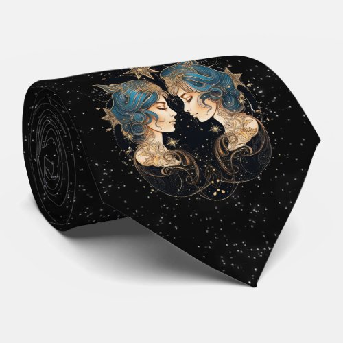 Gemini Astrology Zodiac Neck Tie