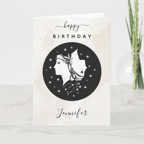 Gemini Astrology Zodiac Star Sign Horoscope Chic Card