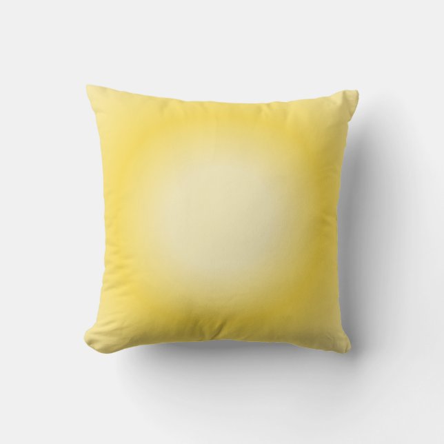 Gemini Aura Gradient, Gemini Zodiac, Yellow Aura Throw Pillow (Front)