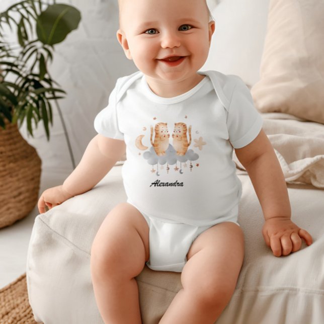 Gemini Baby: Twins' Delight Customizable Baby Bodysuit (Creator Uploaded)