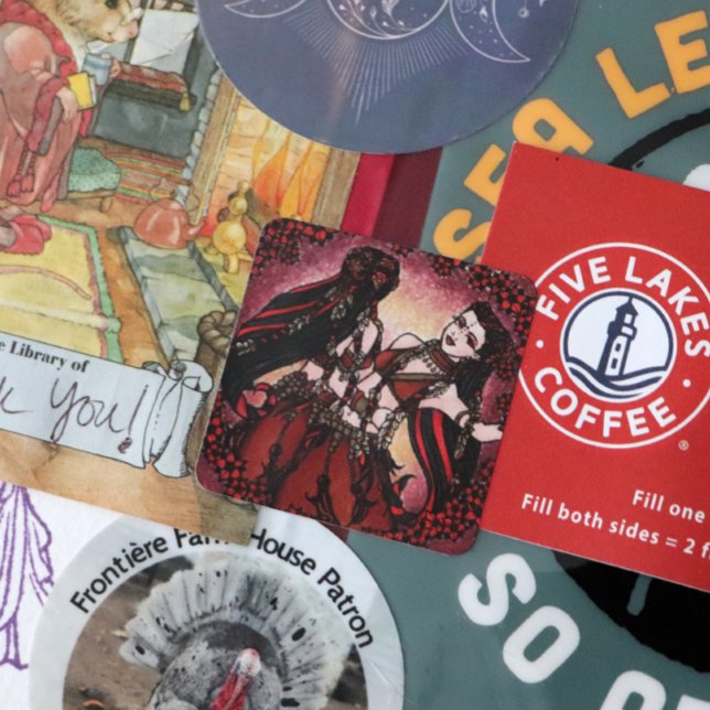 Gemini Bellydancer postcards Square Sticker (Creator Uploaded)