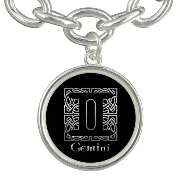 Gemini Birth Sign Celtic Knot Zodiac Bracelet (Design)