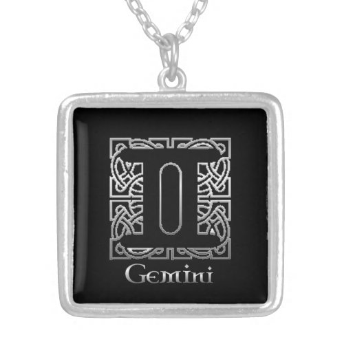 Gemini Birth Sign Celtic Knot Zodiac Necklace
