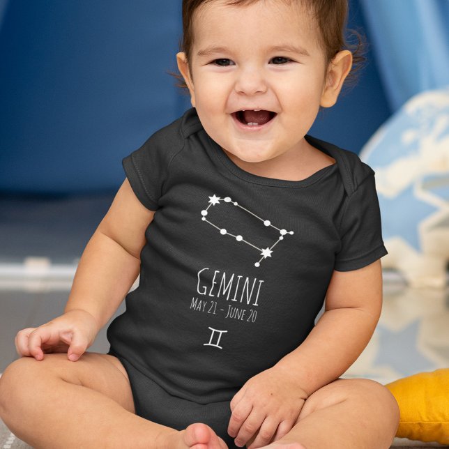 Gemini Birth Sign | Zodiac Constellation Baby Bodysuit (Creator Uploaded)