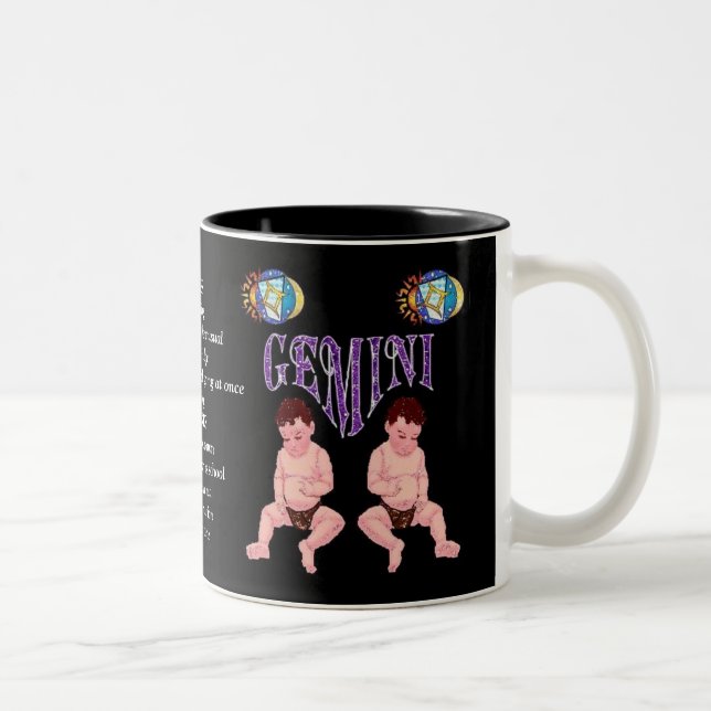 Gemini Birth Sign Zodiac Mug (Right)