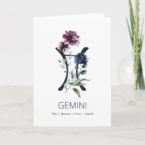 Gemini Birthday Card