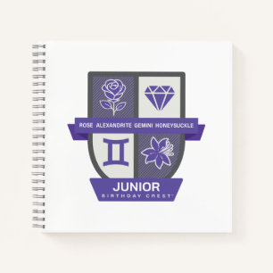Gemini Birthday Crest™ for June 1-21 Notebook