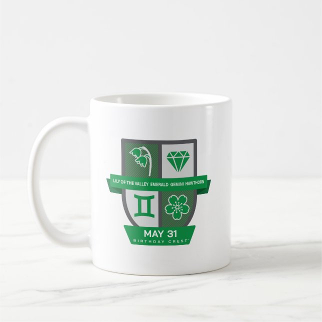Gemini Birthday Crest™ for May 21-31 Mug (Left)