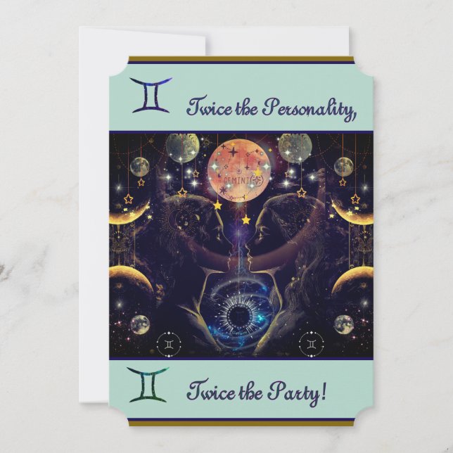 Gemini Birthday Invitation  (Front)