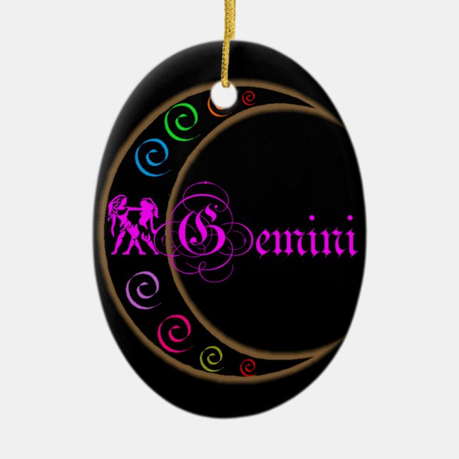 Gemini Ceramic Ornament (Front)