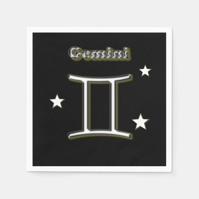 Gemini chrome symbol napkins (Front)