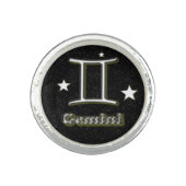 Gemini chrome symbol ring (Front)