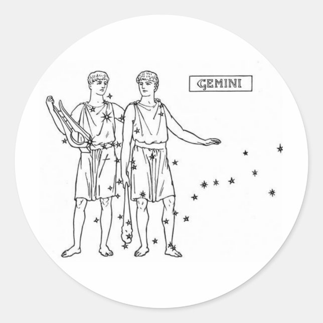 Gemini Classic Round Sticker (Front)
