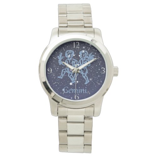 Gemini Constellation and Zodiac Sign with Stars Watch