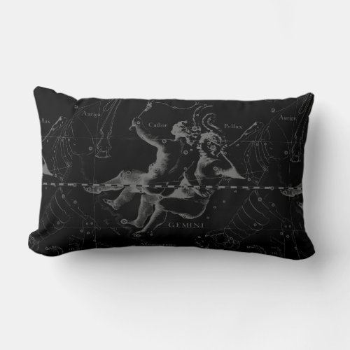 Gemini Constellation by Hevelius 1690 Lumbar Pillow