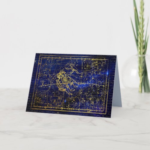 gemini constellation greeting card