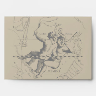 Gemini Constellation Hevelius 1690 Engraving Envelope