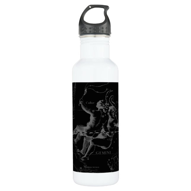 Gemini Constellation Hevelius 1690 May12-June20 Water Bottle (Front)